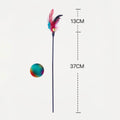 Swinging Spring Cat-Teasing Stick Suction Cup Spring Cat-Teasing Toy Vocal Bell Cat-Teasing Interactive Toy Cat Supplies