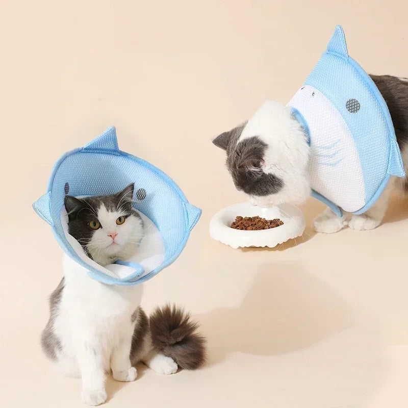 Cat Cone Collar Adjustable Soft Recovery Collar for Cats Prevent Licking Biting Comfort Feeding Dual Style Wear​ Suitable for Po