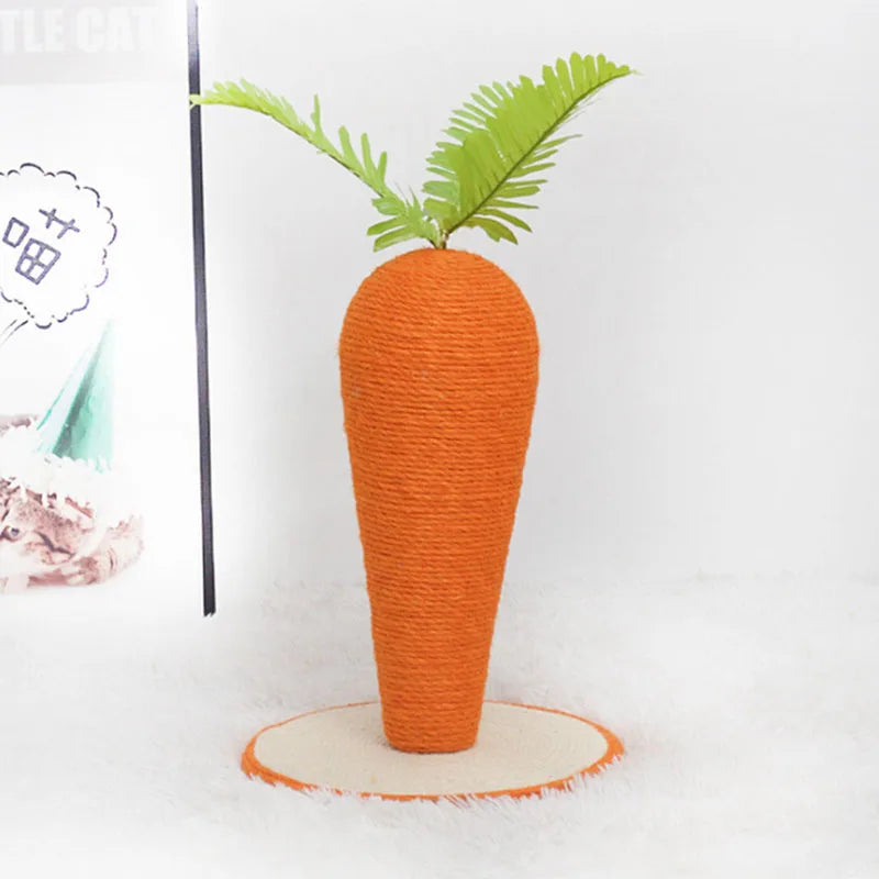 Carrot Cat Scratcher Sisal Claw Board Wearable Cat Tree Scratching Post for Cat Tower Unique House Toy Supplies for Pet