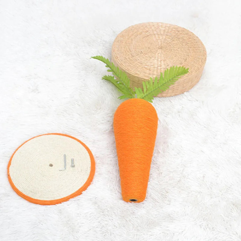 Carrot Cat Scratcher Sisal Claw Board Wearable Cat Tree Scratching Post for Cat Tower Unique House Toy Supplies for Pet