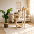 YXT Cat Tree Woven Rattan Cat Climbing Frame Comprehensive Cat Tree Pet Furniture Four Seasons Cat Scratching Tree